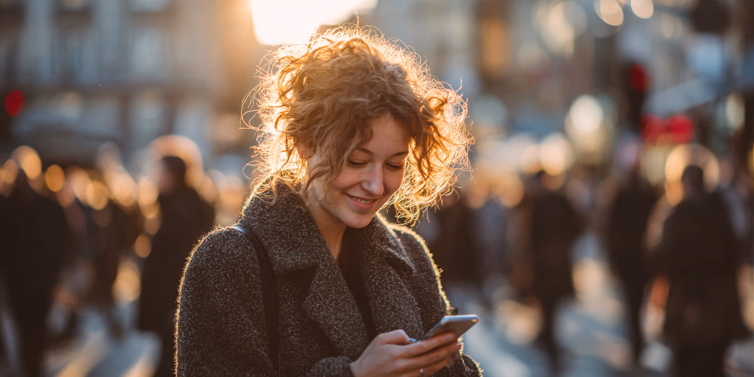 Person using the DropDesk app to discover local spaces
