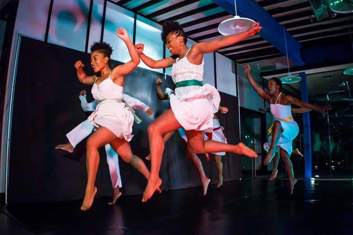 Community members dancing and celebrating together