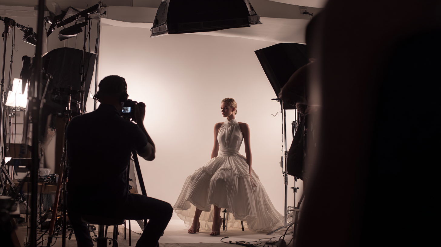 Professional photo studio shoot